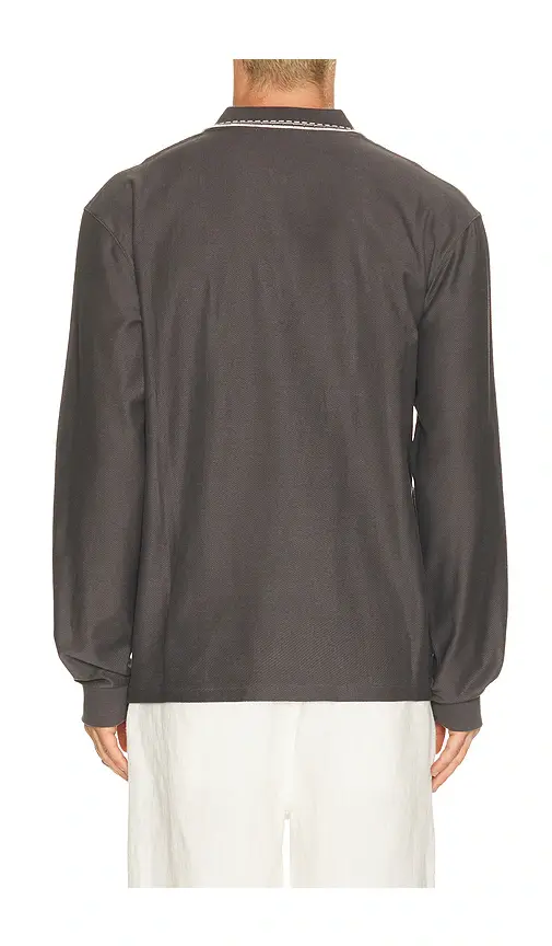 Palmes Panel Long Sleeve Zip Polo | Thumbnail 2 Palmes Panel Long Sleeve Zip Polo | Thumbnail 2