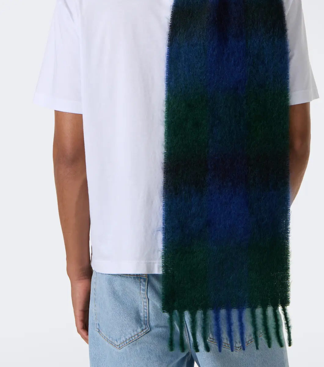 The Row Creana checked mohair and wool scarf | Thumbnail 4