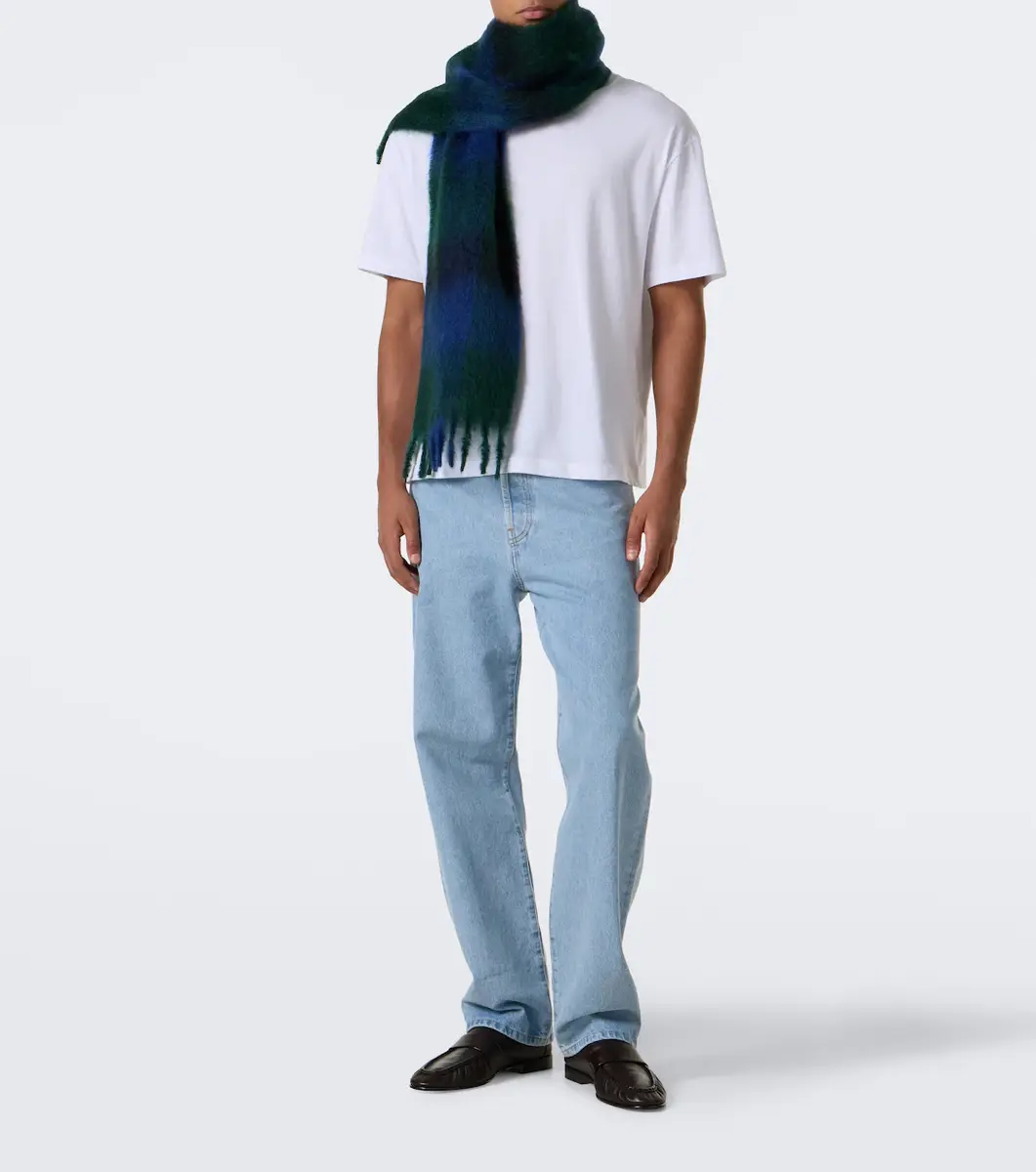 The Row Creana checked mohair and wool scarf | Thumbnail 5