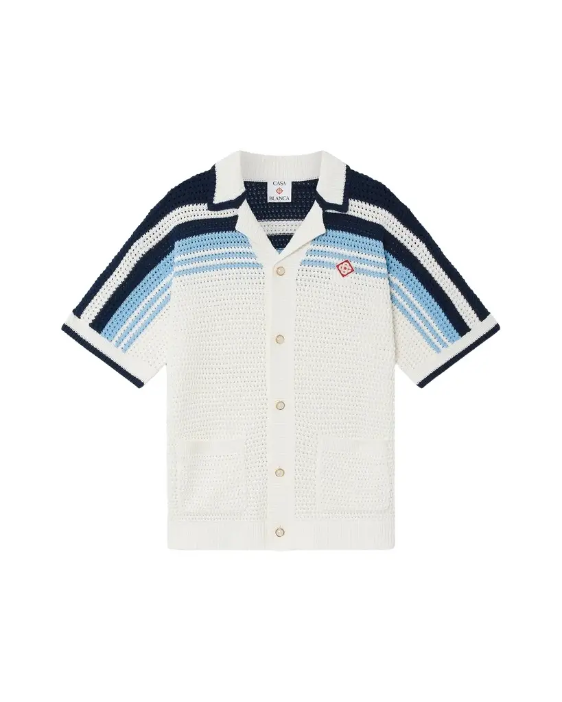 Tennis Cotton Crochet Short Sleeve Shirt