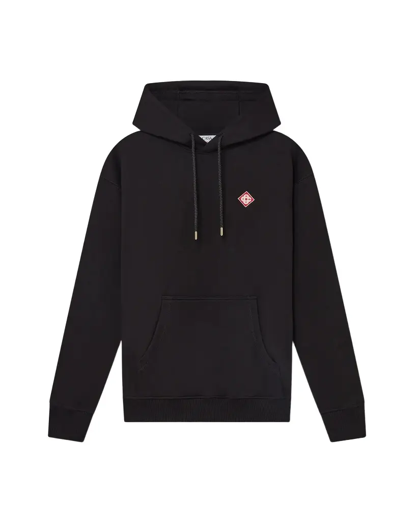 Casablanca Diamond Logo Hooded Sweatshirt in Black