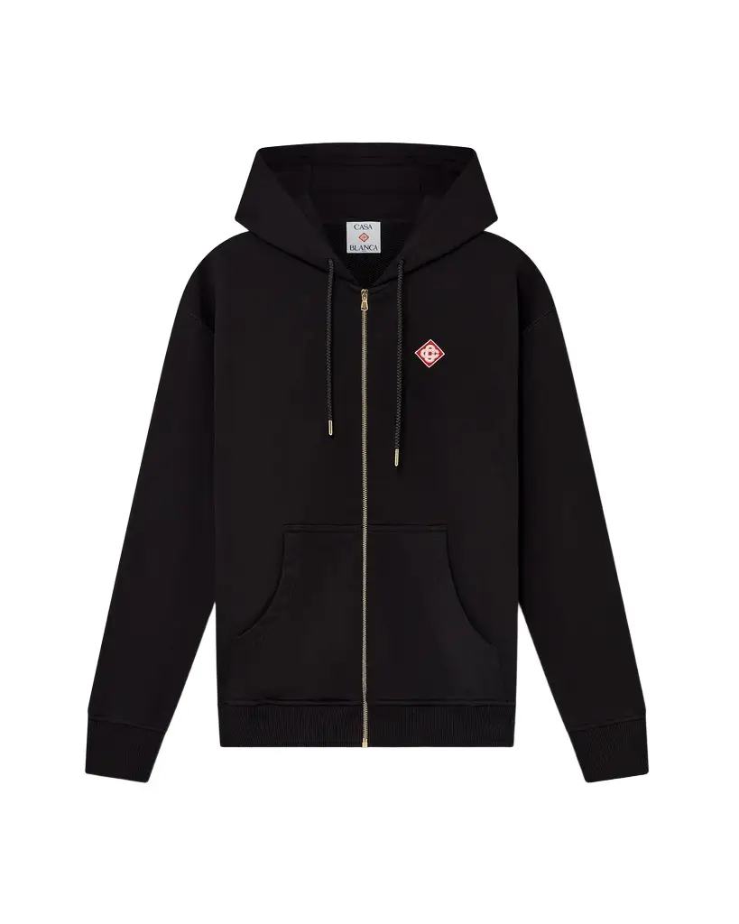 Casablanca Diamond Logo Zip Hooded Sweatshirt