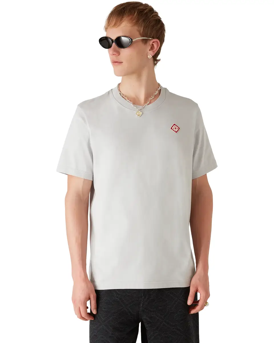 Casablanca Grey Diamond Logo Short Sleeve T-Shirt | Thumbnail 4 Casablanca Grey Diamond Logo Short Sleeve T-Shirt | Thumbnail 4