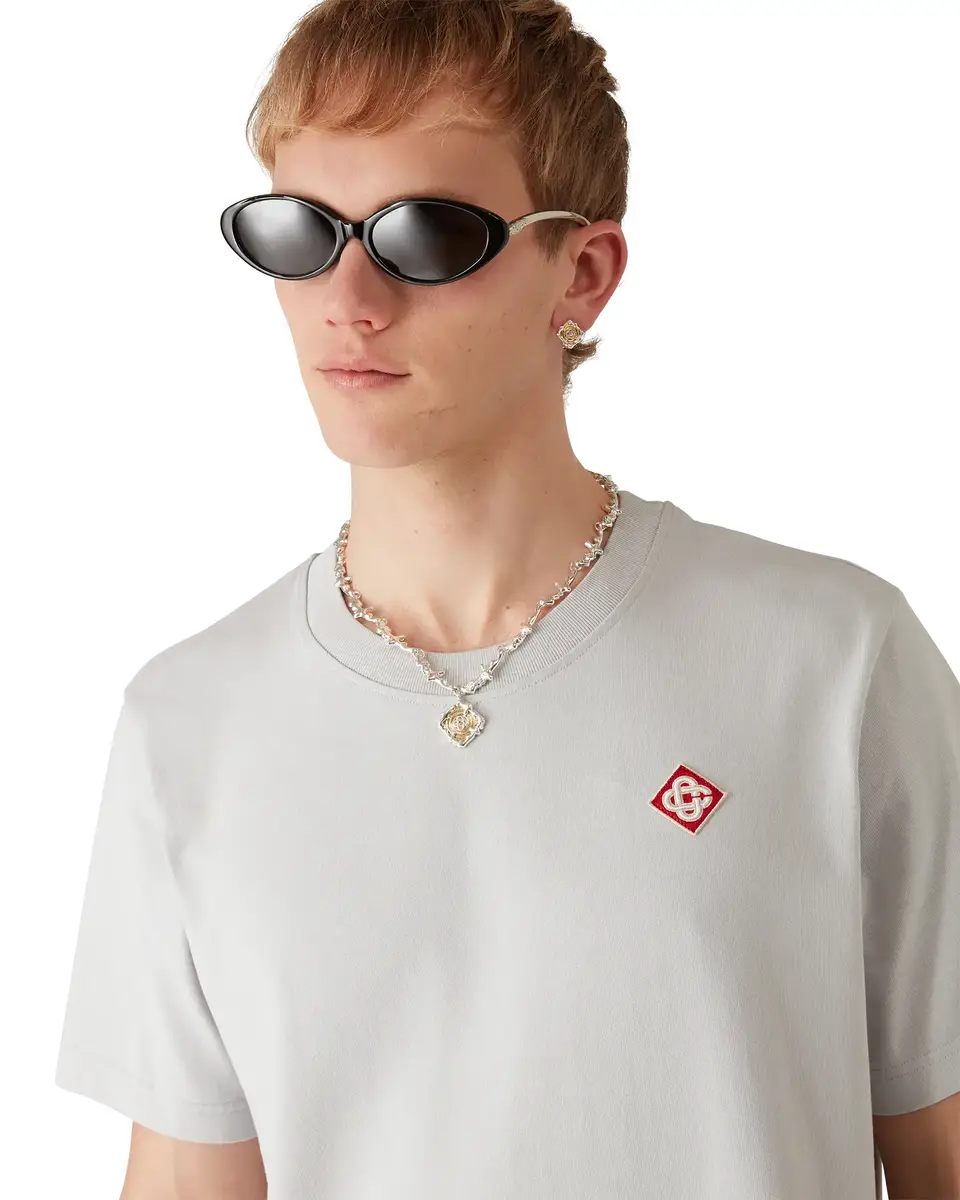 Casablanca Grey Diamond Logo Short Sleeve T-Shirt | Thumbnail 5 Casablanca Grey Diamond Logo Short Sleeve T-Shirt | Thumbnail 5