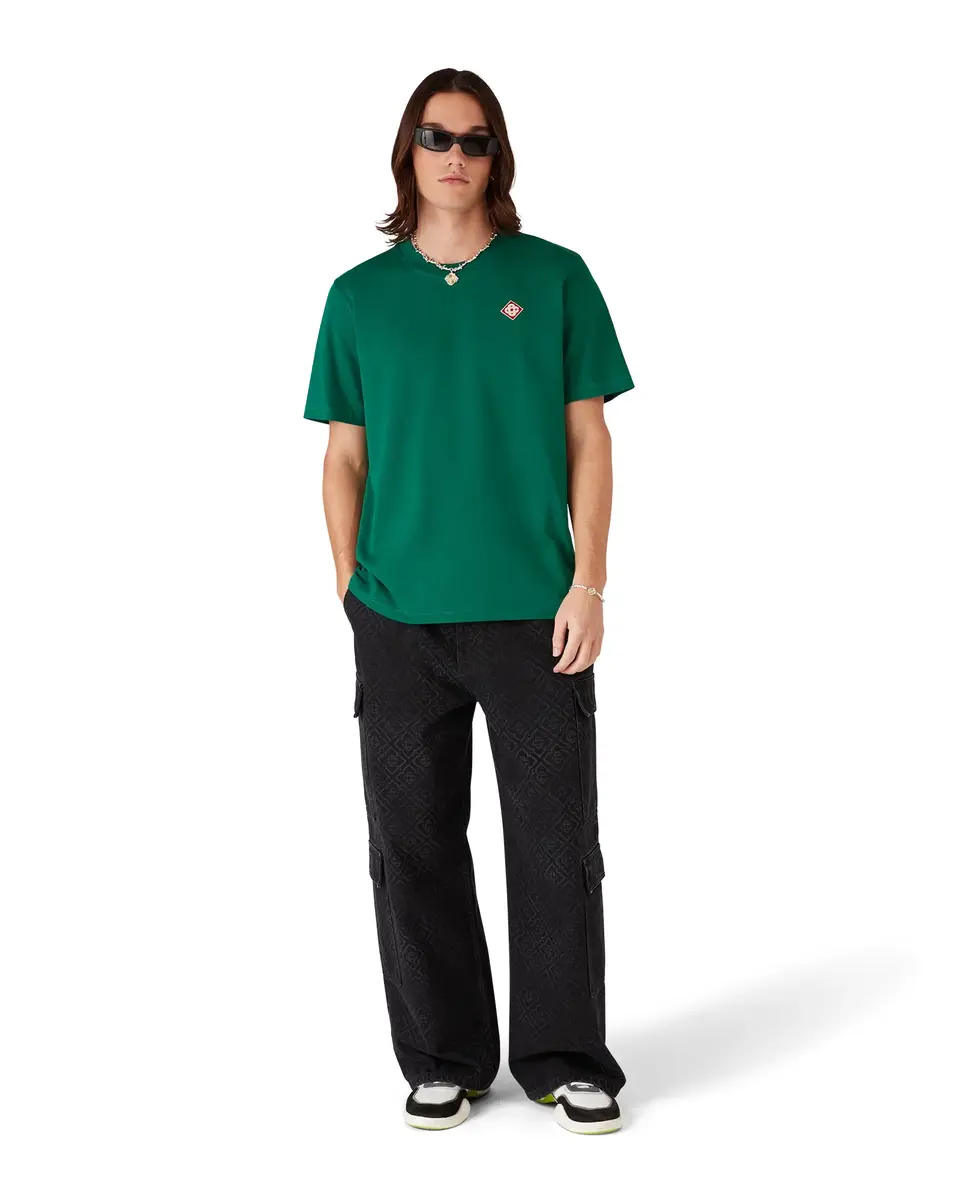 Casablanca Evergreen Diamond Logo Short Sleeve T-Shirt | Thumbnail 2