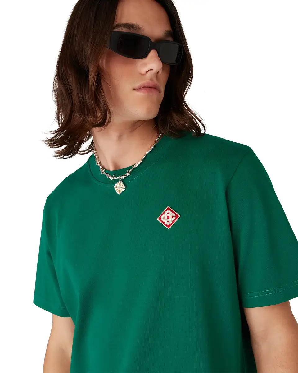Casablanca Evergreen Diamond Logo Short Sleeve T-Shirt | Thumbnail 5