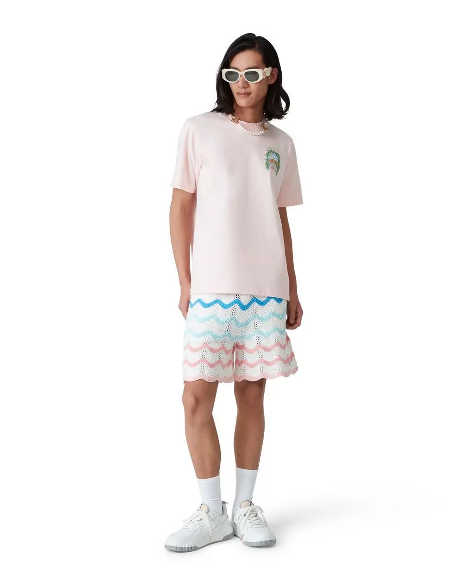 Casablanca L'Arche De Tennis Short Sleeve T-Shirt | Thumbnail 2 Casablanca L'Arche De Tennis Short Sleeve T-Shirt | Thumbnail 2