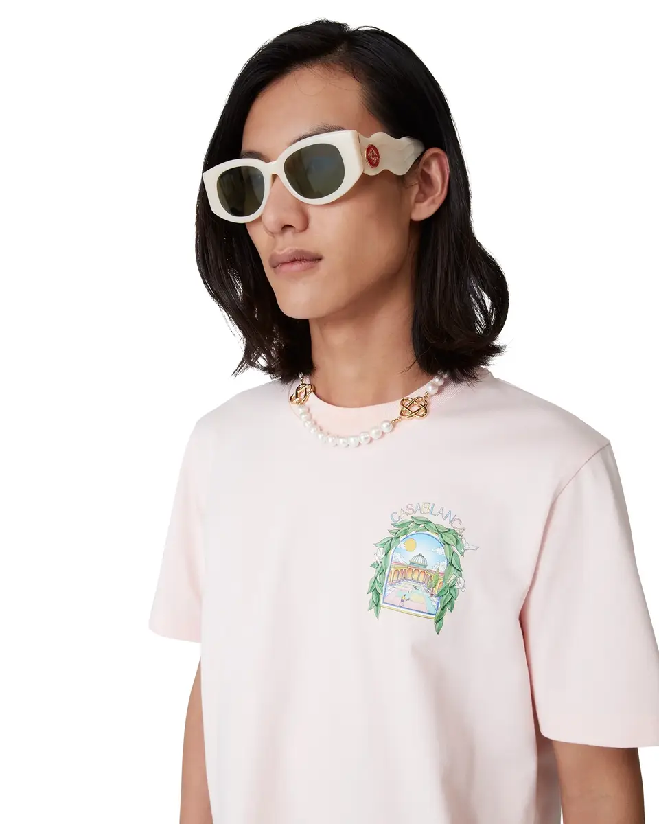 Casablanca L'Arche De Tennis Short Sleeve T-Shirt | Thumbnail 5 Casablanca L'Arche De Tennis Short Sleeve T-Shirt | Thumbnail 5