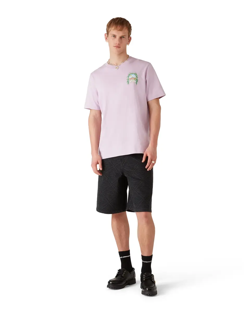 Casablanca L'Arche De Tennis Short Sleeve T-Shirt | Thumbnail 2 Casablanca L'Arche De Tennis Short Sleeve T-Shirt | Thumbnail 2