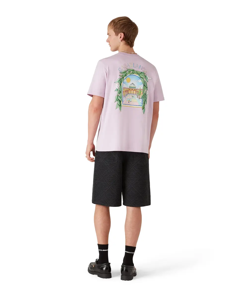 Casablanca L'Arche De Tennis Short Sleeve T-Shirt | Thumbnail 3 Casablanca L'Arche De Tennis Short Sleeve T-Shirt | Thumbnail 3