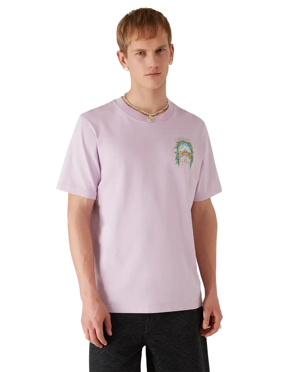 Casablanca L'Arche De Tennis Short Sleeve T-Shirt | Thumbnail 4 Casablanca L'Arche De Tennis Short Sleeve T-Shirt | Thumbnail 4