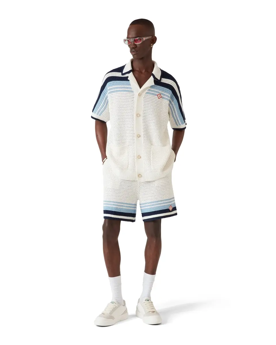 Casablanca Tennis Cotton Crochet Shorts | Thumbnail 2