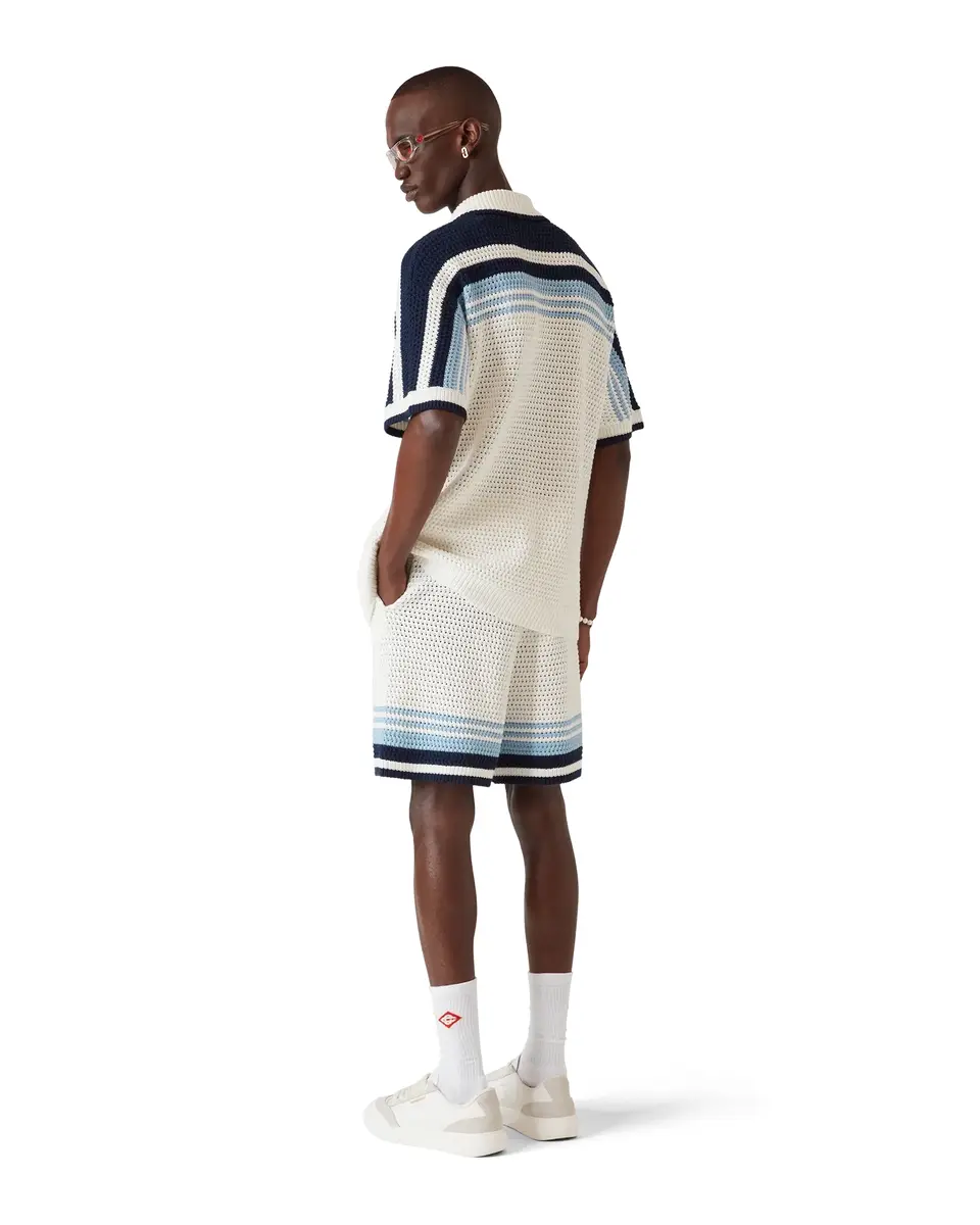 Casablanca Tennis Cotton Crochet Shorts | Thumbnail 3