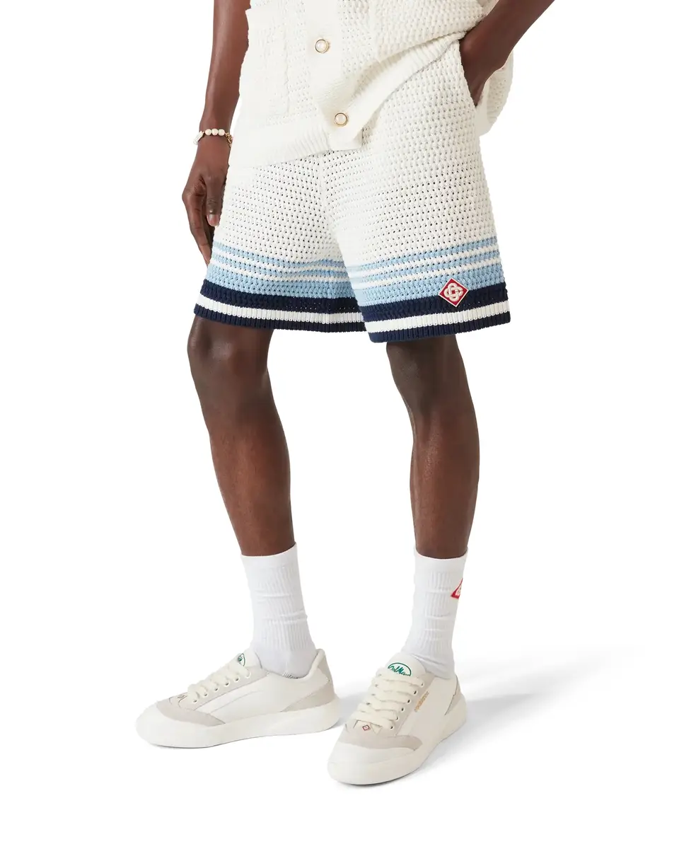 Casablanca Tennis Cotton Crochet Shorts | Thumbnail 4
