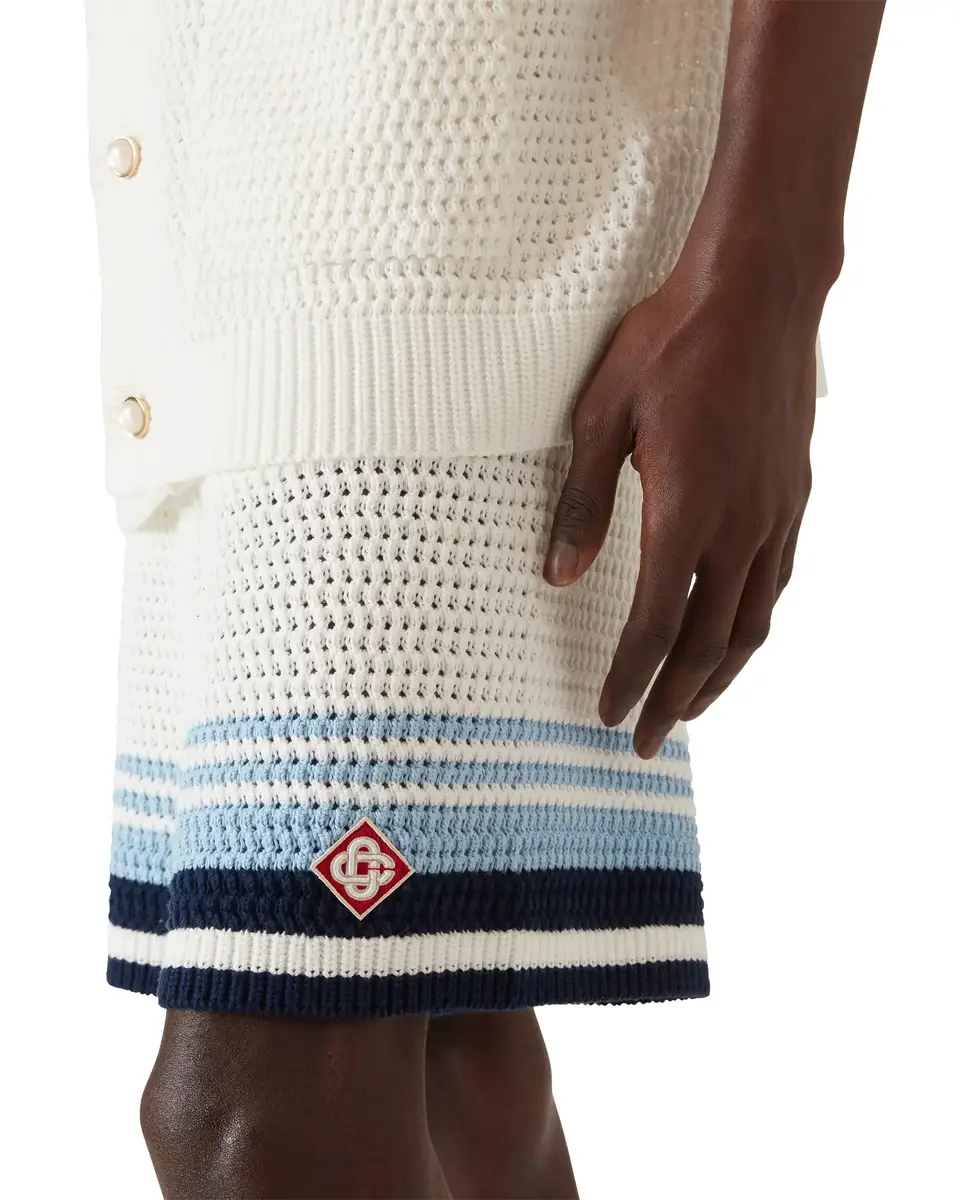 Casablanca Tennis Cotton Crochet Shorts | Thumbnail 5