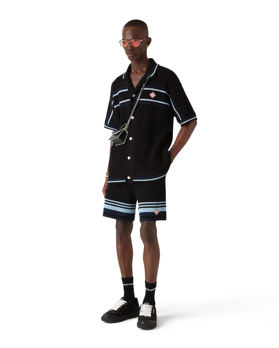 Casablanca Tennis Cotton Crochet Shorts | Thumbnail 2 Casablanca Tennis Cotton Crochet Shorts | Thumbnail 2