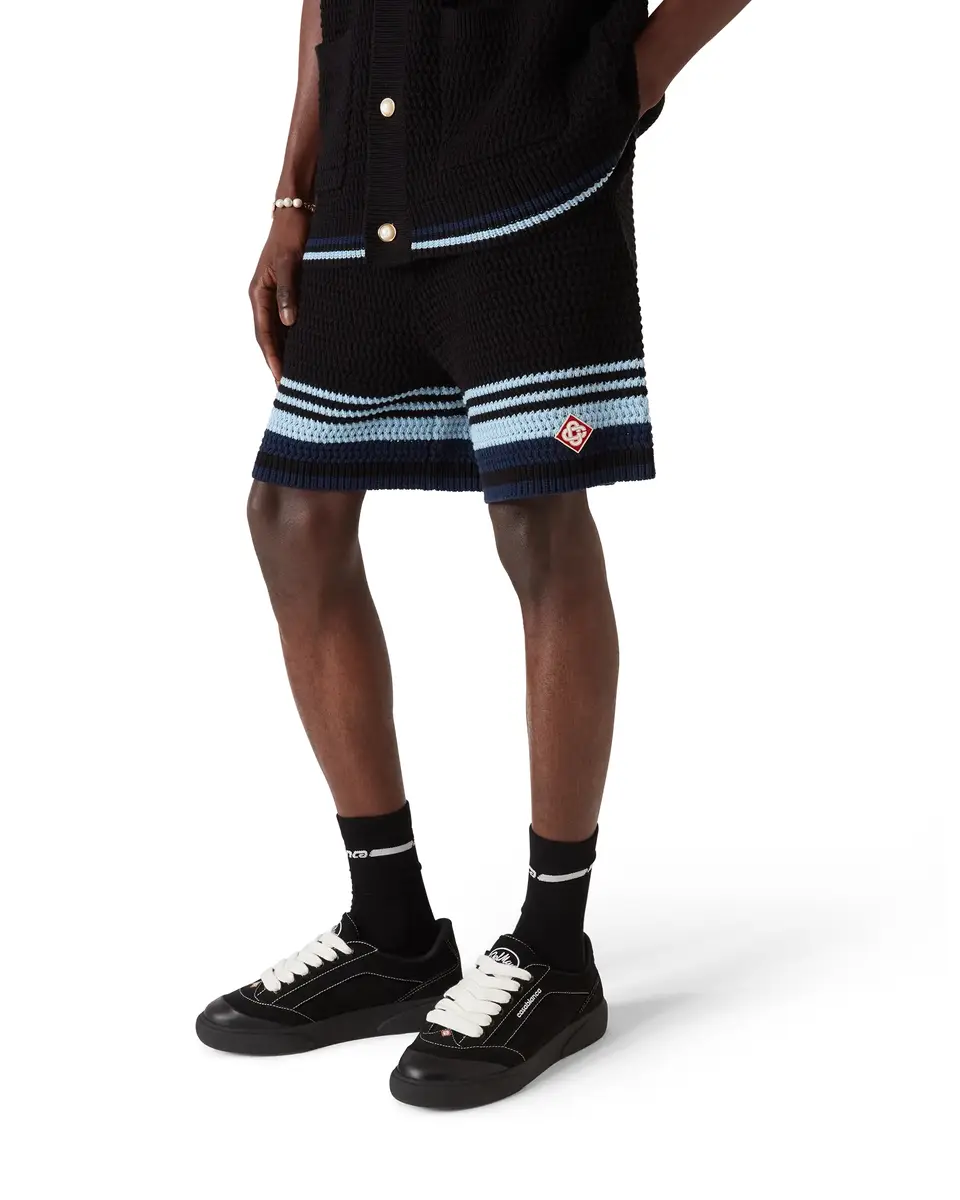 Casablanca Tennis Cotton Crochet Shorts | Thumbnail 4 Casablanca Tennis Cotton Crochet Shorts | Thumbnail 4