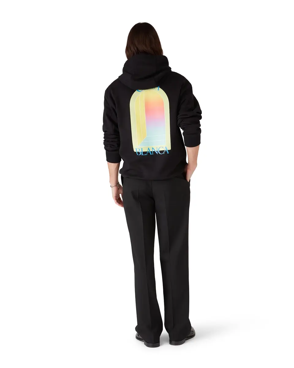 Casablanca Gradient Arch Hooded Sweatshirt in Black | Thumbnail 3 Casablanca Gradient Arch Hooded Sweatshirt in Black | Thumbnail 3