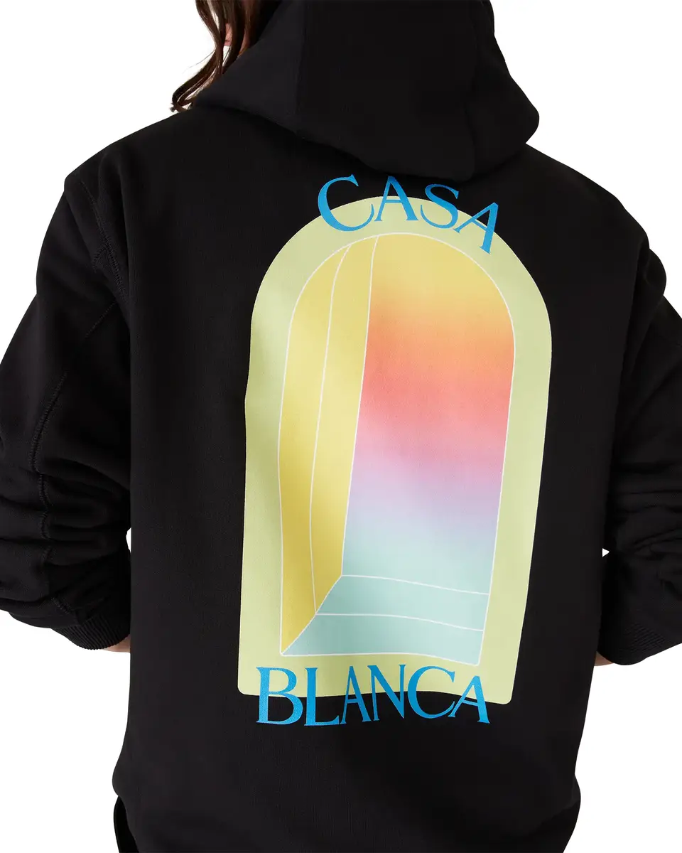 Casablanca Gradient Arch Hooded Sweatshirt in Black | Thumbnail 4 Casablanca Gradient Arch Hooded Sweatshirt in Black | Thumbnail 4