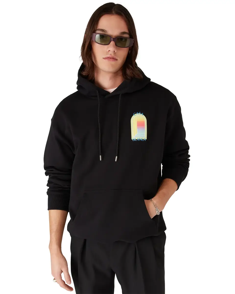 Casablanca Gradient Arch Hooded Sweatshirt in Black | Thumbnail 5 Casablanca Gradient Arch Hooded Sweatshirt in Black | Thumbnail 5