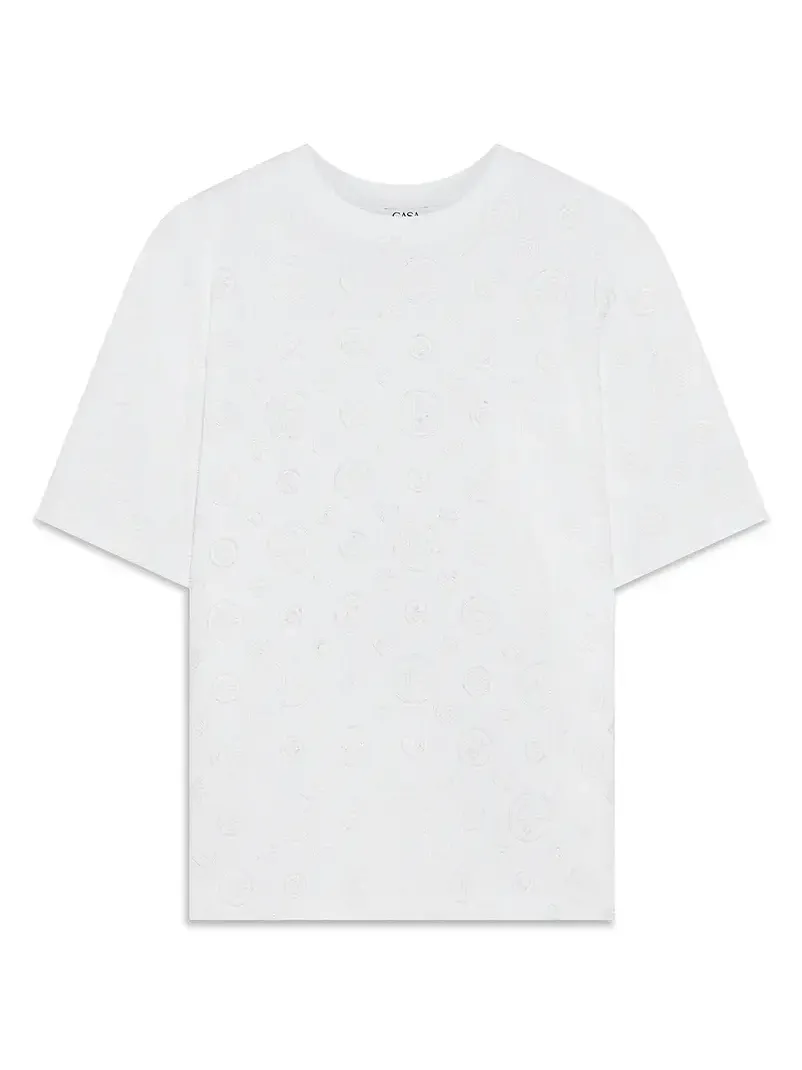 Casablanca Applique Monogram Oversized Short Sleeve T-Shirt