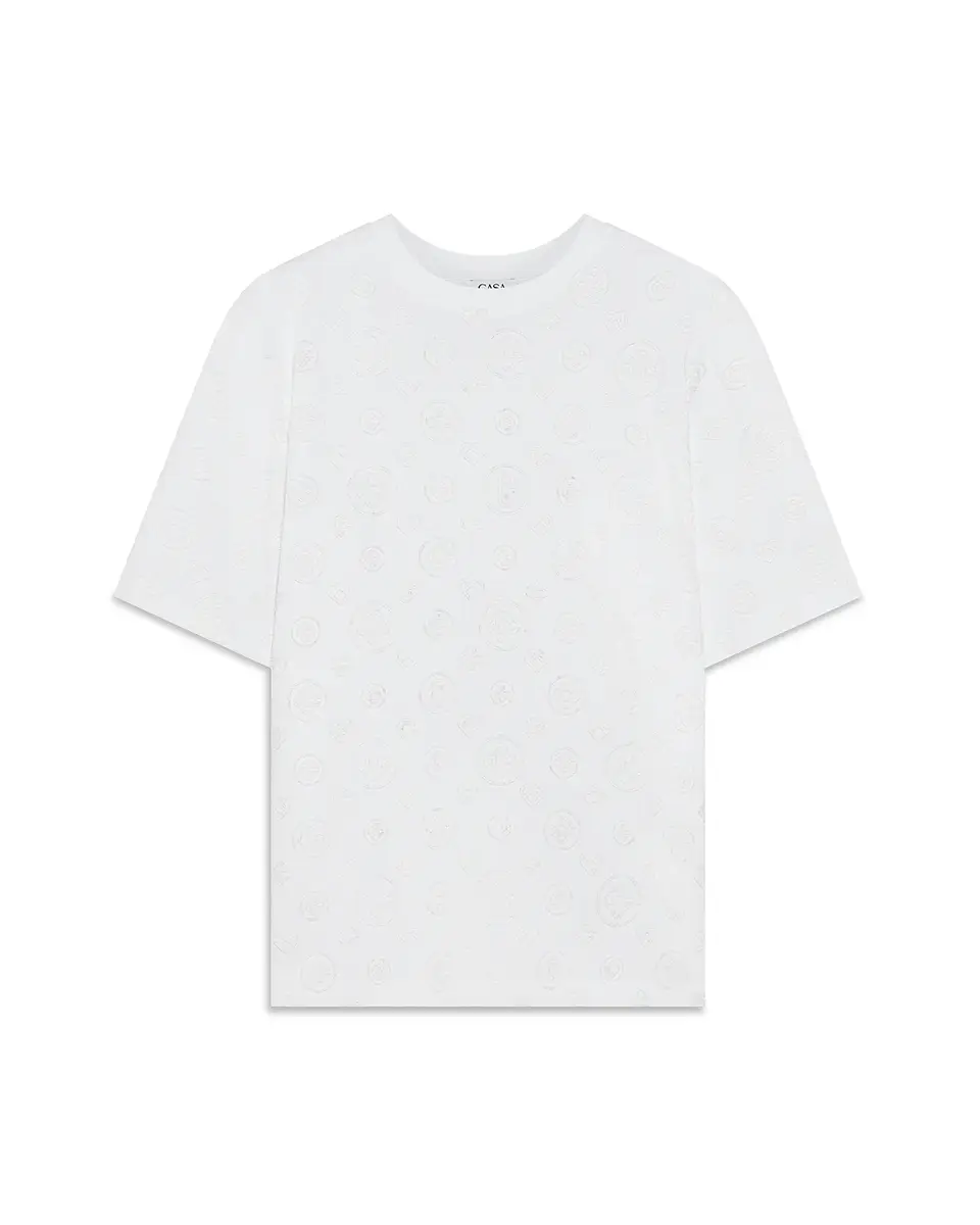 Casablanca Applique Monogram Oversized Short Sleeve T-Shirt