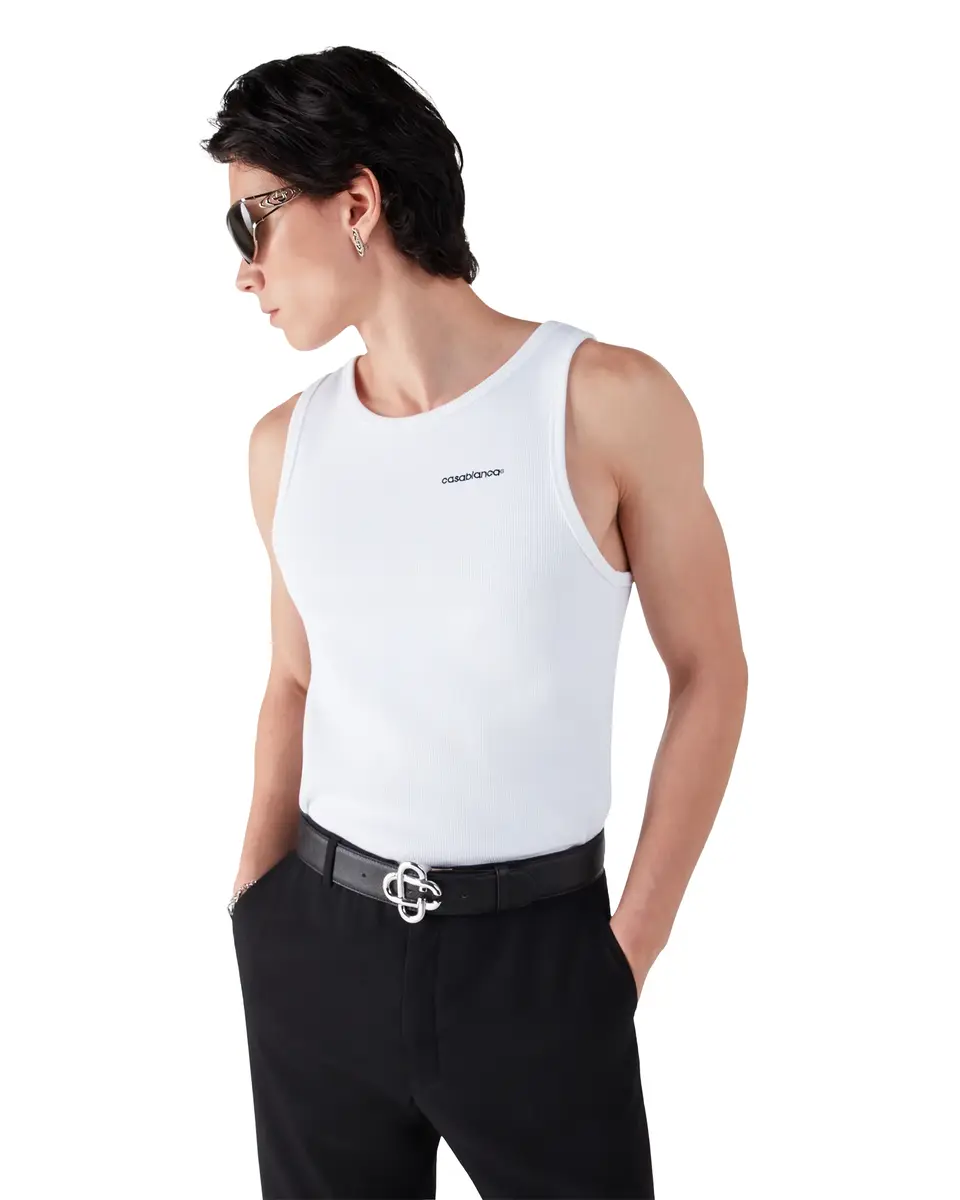 Casablanca Ribbed Tank Top | Thumbnail 4 Casablanca Ribbed Tank Top | Thumbnail 4