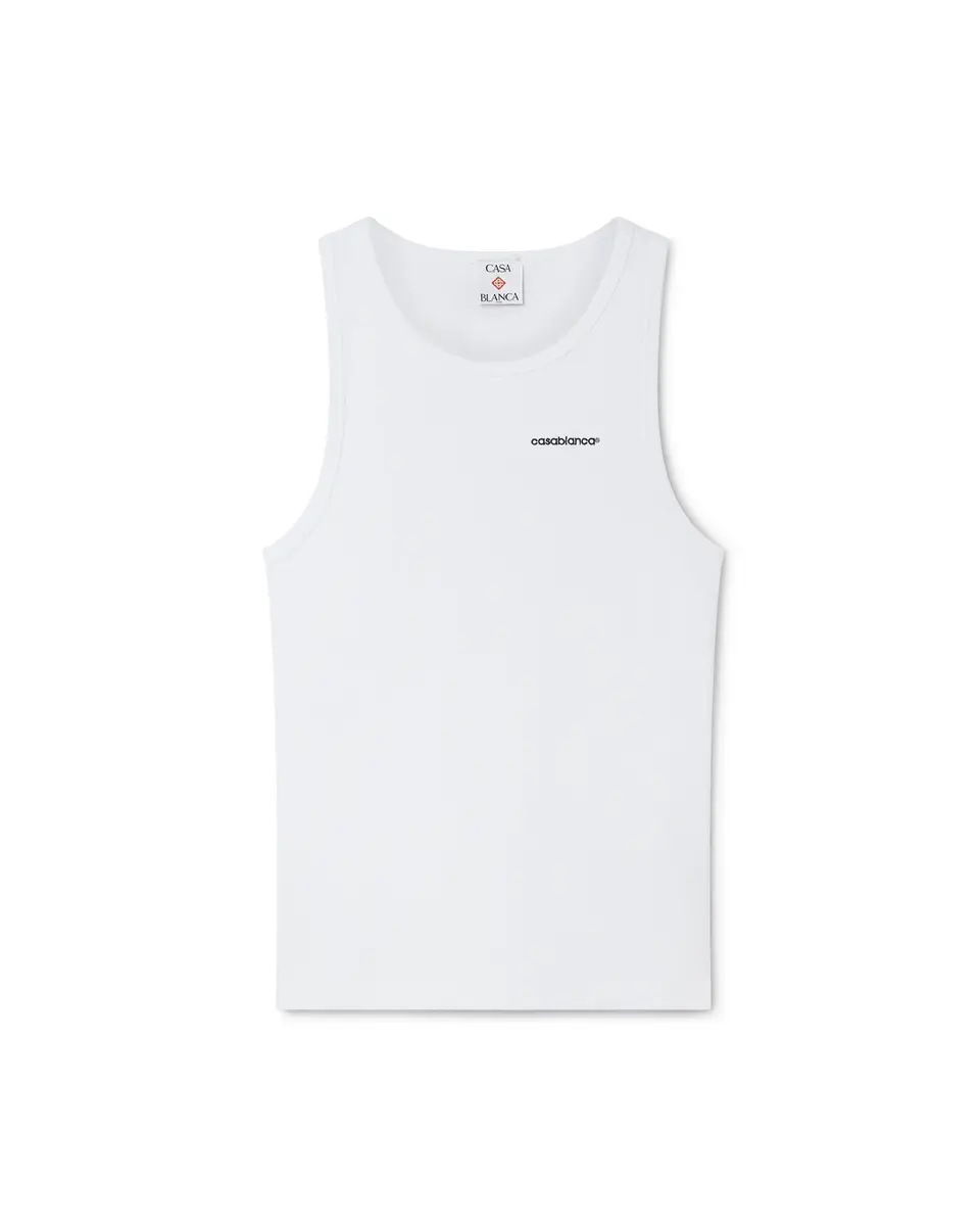 Casablanca Ribbed Tank Top