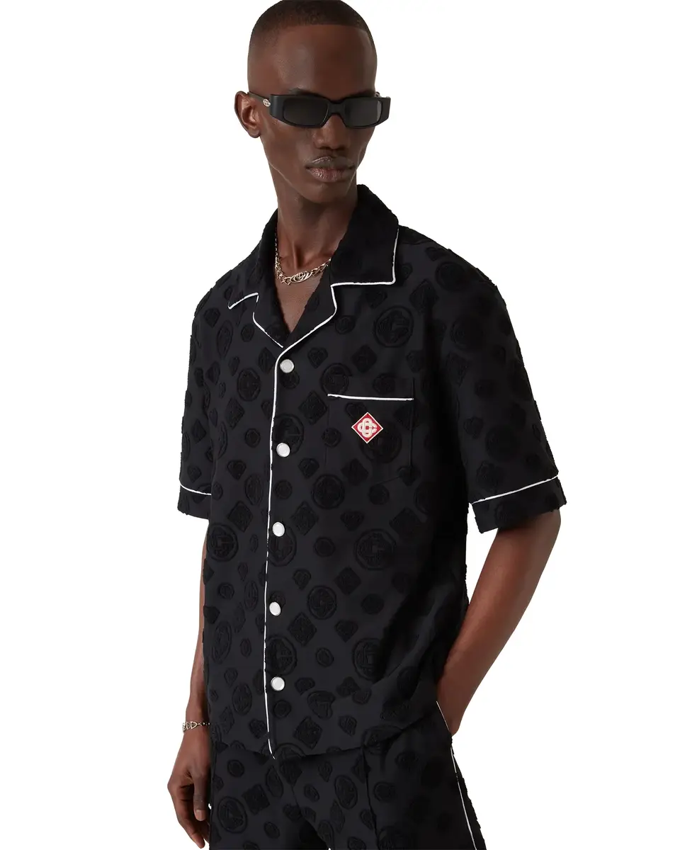 Casablanca Towelling Monogram Short Sleeve Shirt | Thumbnail 4