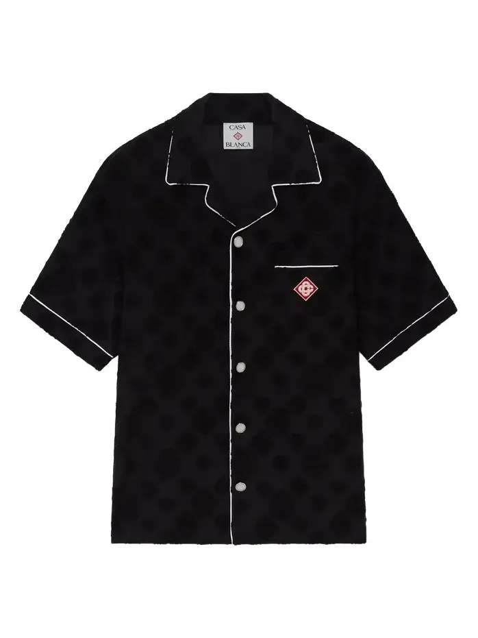 Casablanca Towelling Monogram Short Sleeve Shirt