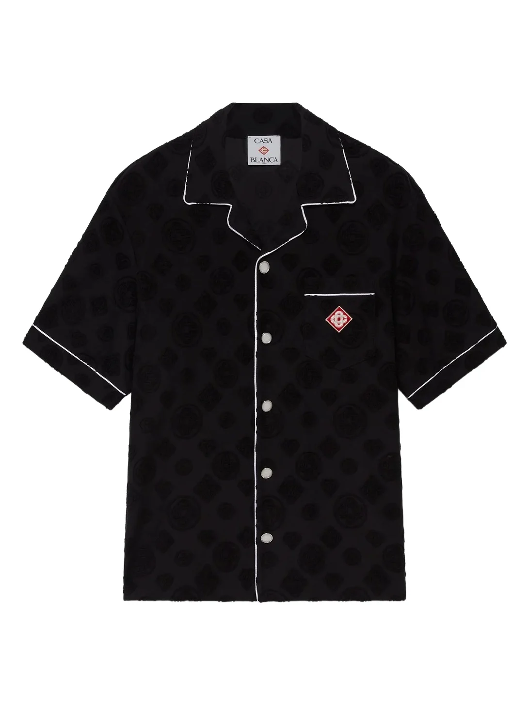 Casablanca Towelling Monogram Short Sleeve Shirt