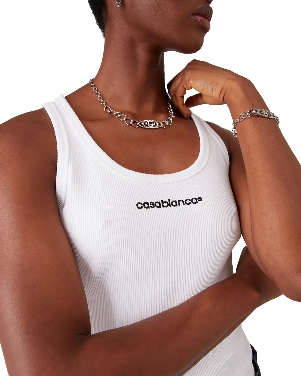Casablanca Ribbed Tank Top | Thumbnail 5 Casablanca Ribbed Tank Top | Thumbnail 5
