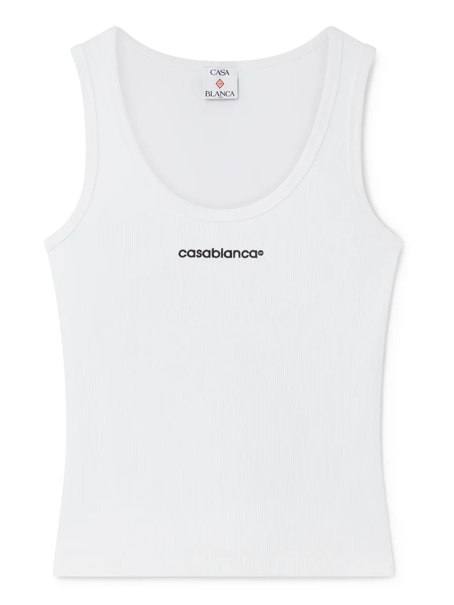 Casablanca Ribbed Tank Top