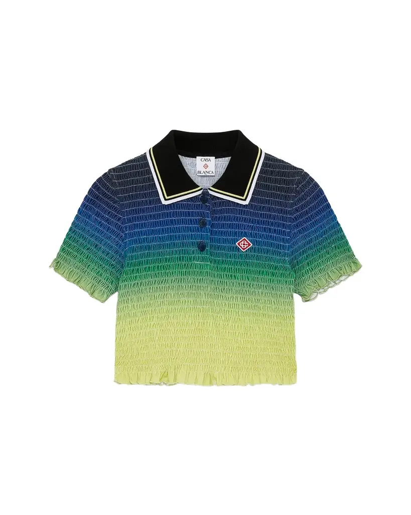 Casablanca Gradient Short Sleeve Polo Shirt