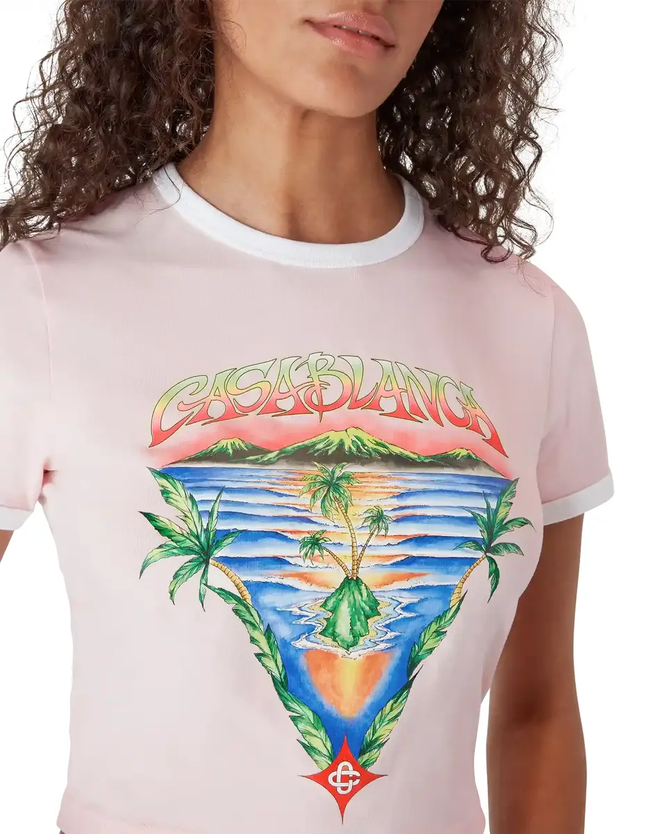 Casablanca Innocence Triangle Cropped Baby Short Sleeve T-Shirt | Thumbnail 5 Casablanca Innocence Triangle Cropped Baby Short Sleeve T-Shirt | Thumbnail 5