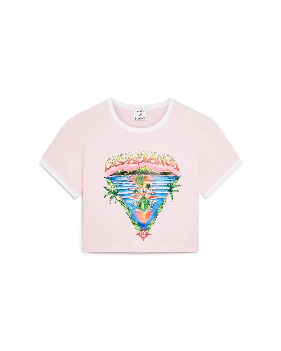 Casablanca Innocence Triangle Cropped Baby Short Sleeve T-Shirt