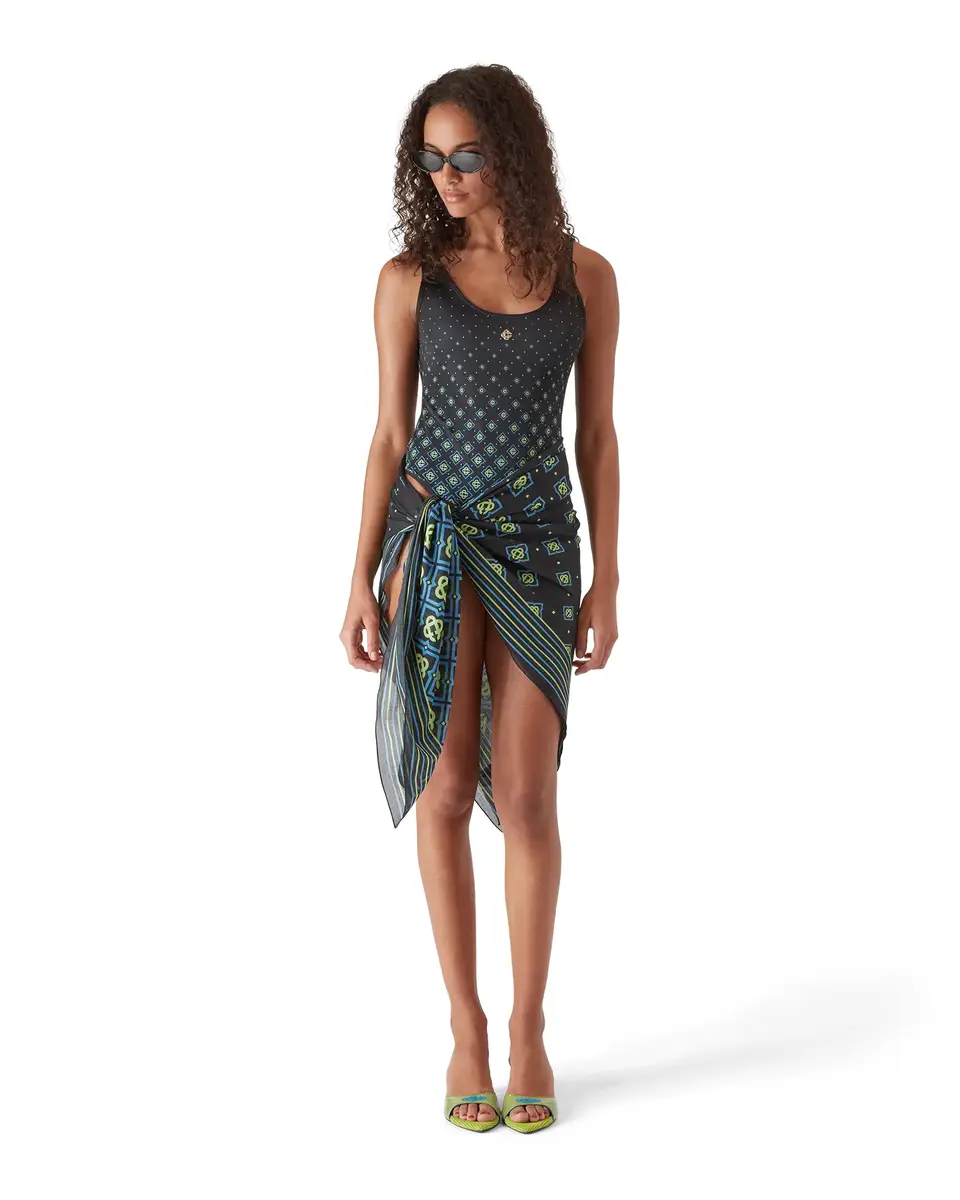 Casablanca Degrade Monogram Swimsuit in Black | Thumbnail 2 Casablanca Degrade Monogram Swimsuit in Black | Thumbnail 2