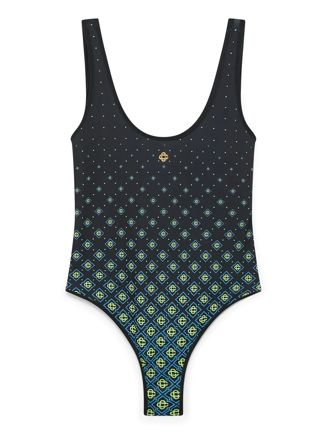 Casablanca Degrade Monogram Swimsuit in Black