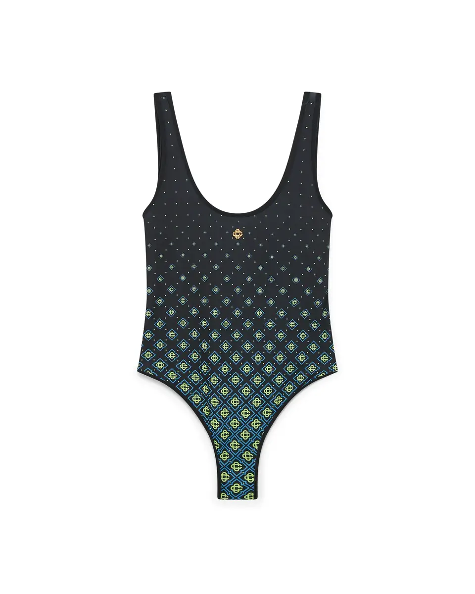 Degrade Monogram Swimsuit in Black Degrade Monogram Swimsuit in Black