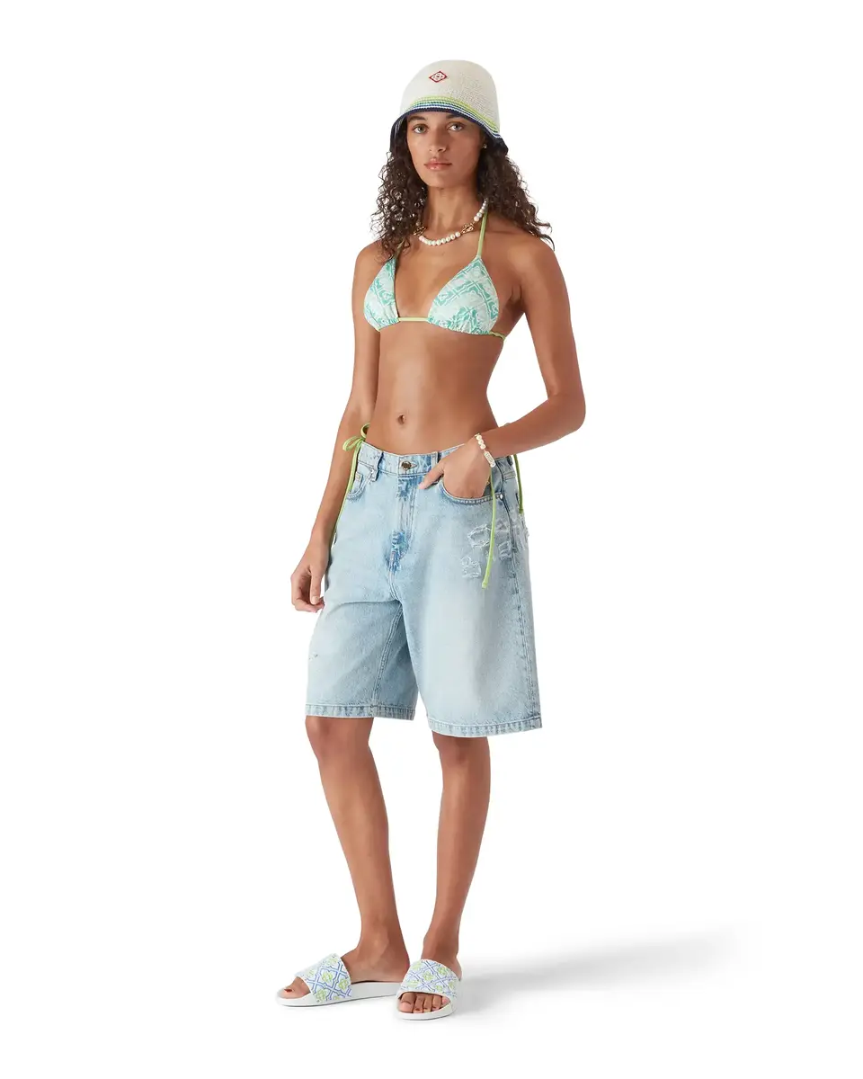 Casablanca Wavy Monogram Bikini Top | Thumbnail 3 Casablanca Wavy Monogram Bikini Top | Thumbnail 3