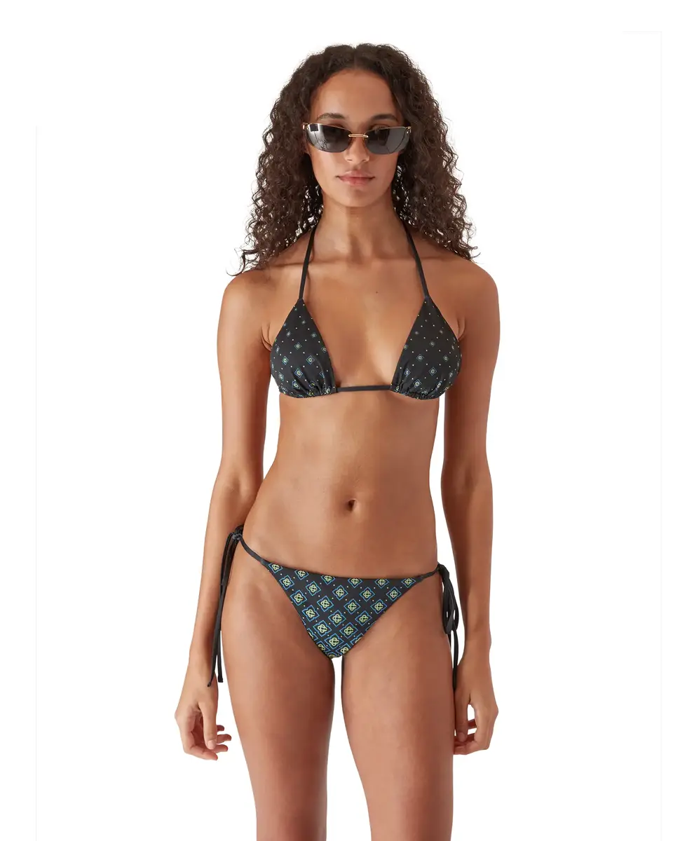 Casablanca Degrade Monogram Bikini Top in Black | Thumbnail 5 Casablanca Degrade Monogram Bikini Top in Black | Thumbnail 5