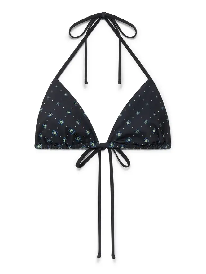 Degrade Monogram Bikini Top in Black