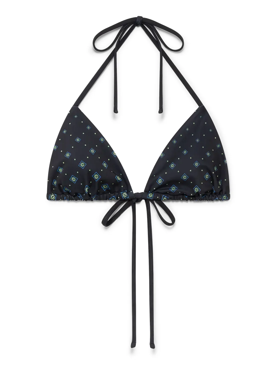 Casablanca Degrade Monogram Bikini Top in Black