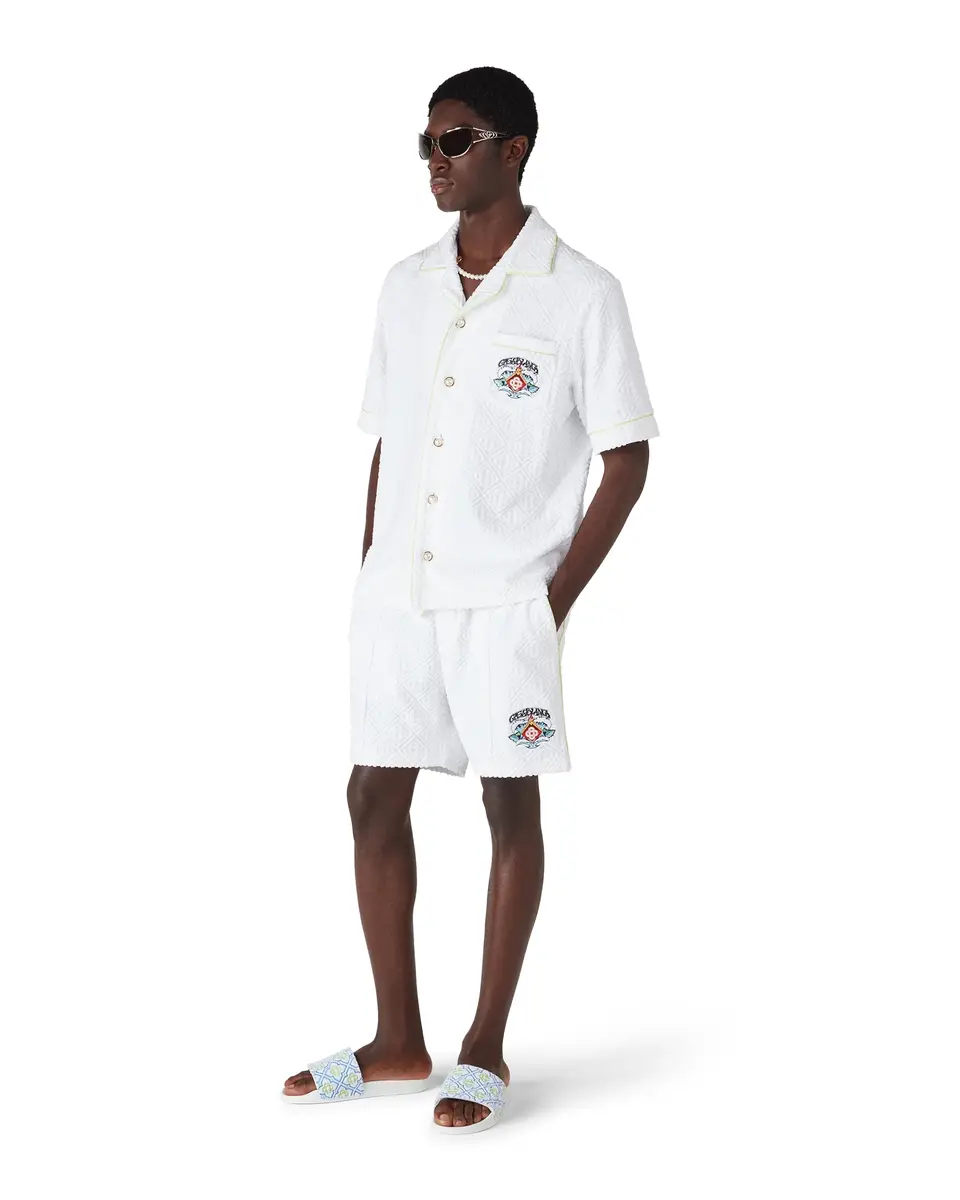 Casablanca White Towelling Shorts | Thumbnail 3 Casablanca White Towelling Shorts | Thumbnail 3