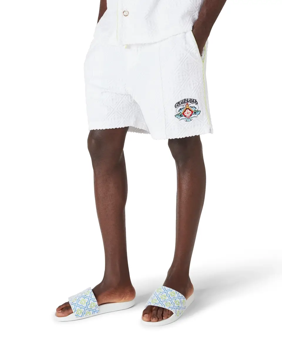 Casablanca White Towelling Shorts | Thumbnail 6 Casablanca White Towelling Shorts | Thumbnail 6