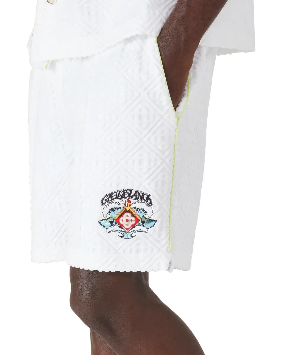 Casablanca White Towelling Shorts | Thumbnail 7 Casablanca White Towelling Shorts | Thumbnail 7