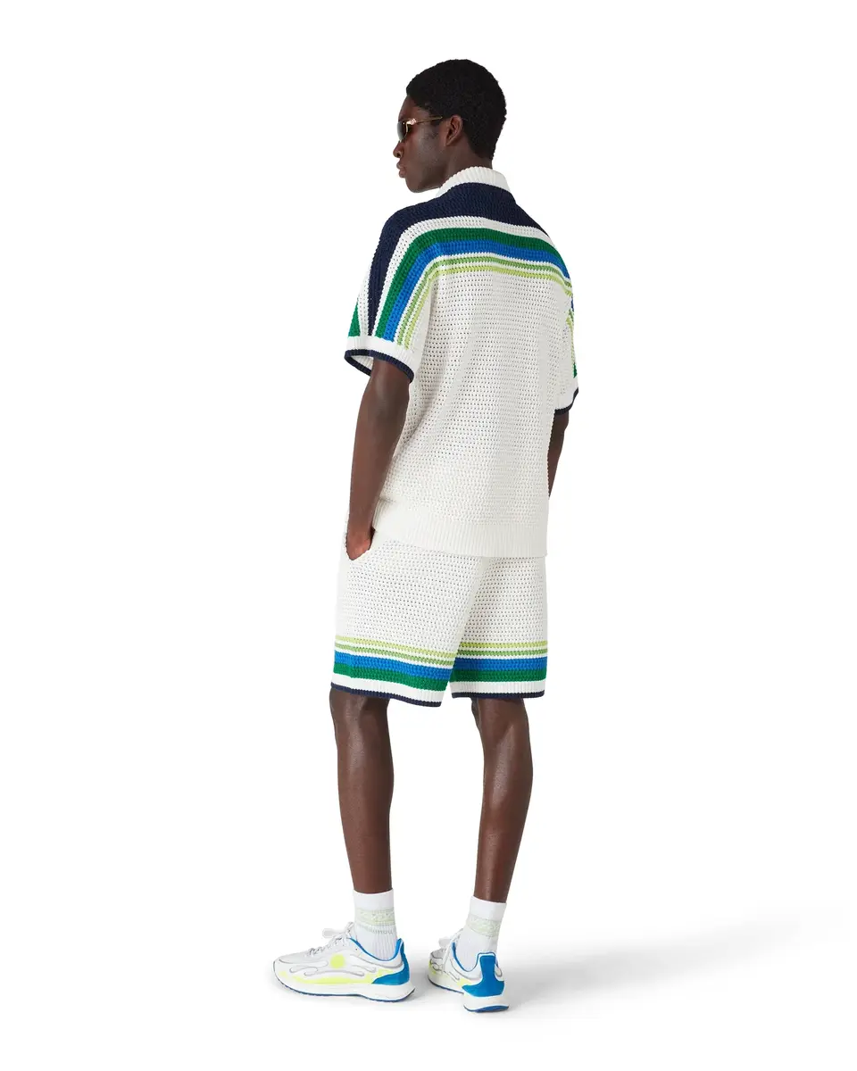 Casablanca Stripe Short Sleeve Knitted Shirt | Thumbnail 3 Casablanca Stripe Short Sleeve Knitted Shirt | Thumbnail 3