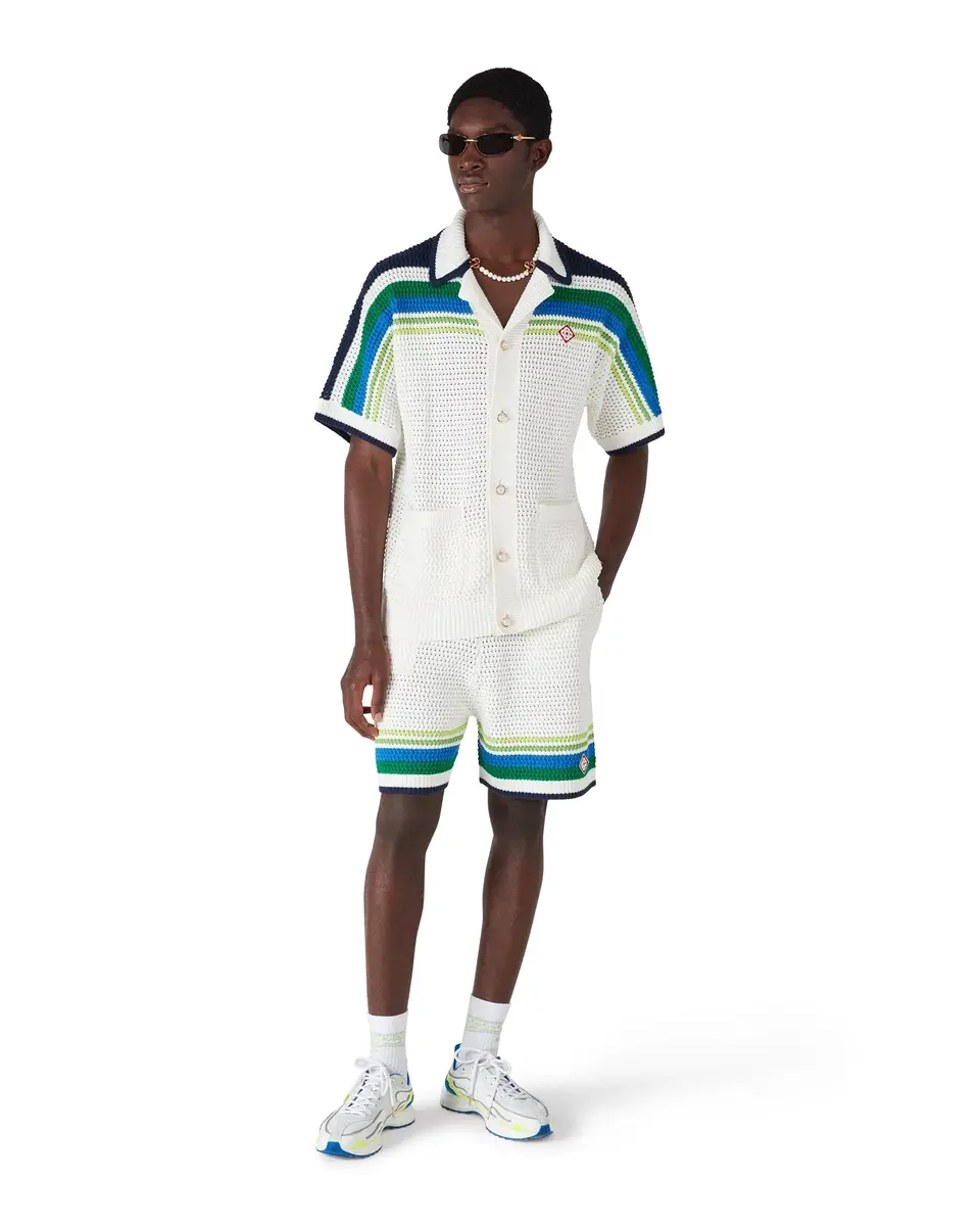 Casablanca Stripe Knitted Shorts | Thumbnail 2 Casablanca Stripe Knitted Shorts | Thumbnail 2