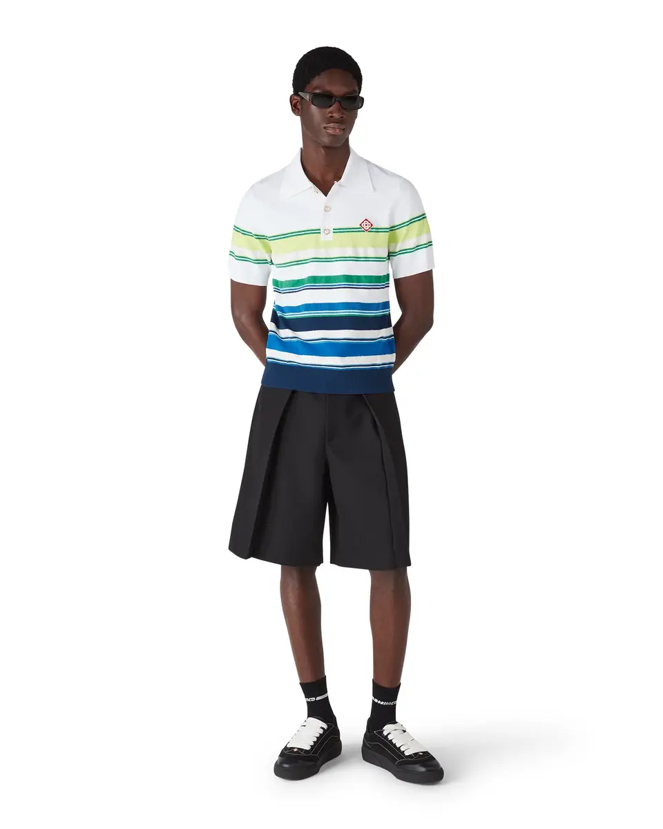 Casablanca Gradient Stripe Short Sleeve Polo Shirt | Thumbnail 2