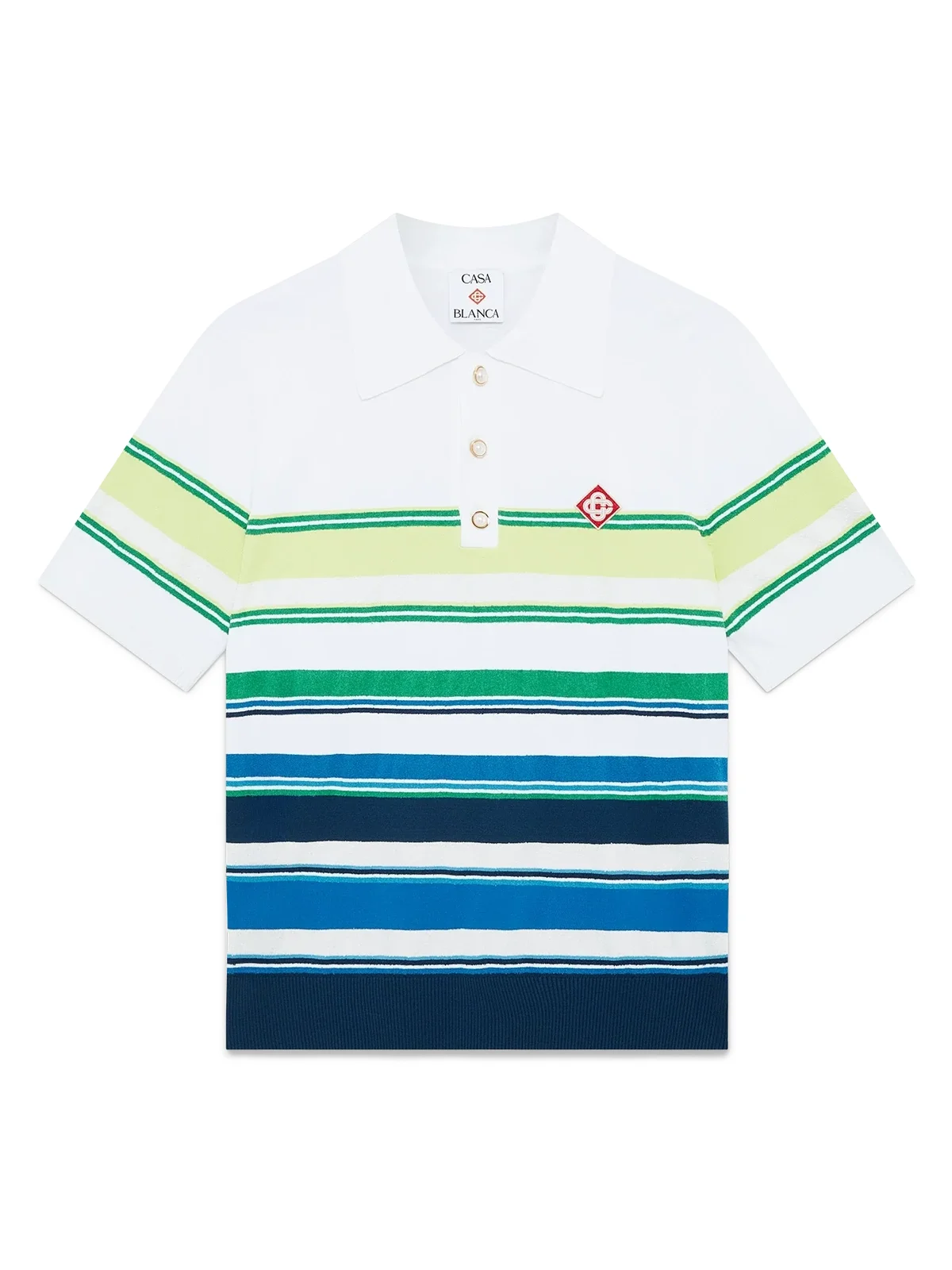 Gradient Stripe Short Sleeve Polo Shirt Gradient Stripe Short Sleeve Polo Shirt